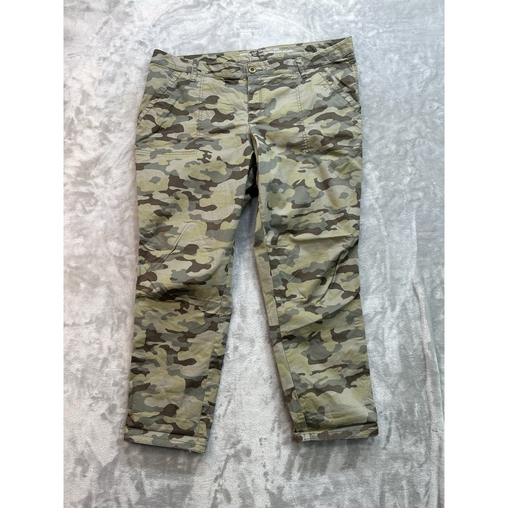 Khakis By Gap Womens Plus Sz 18R Skinny Utility Khaki Camouflage Stretch Hiking